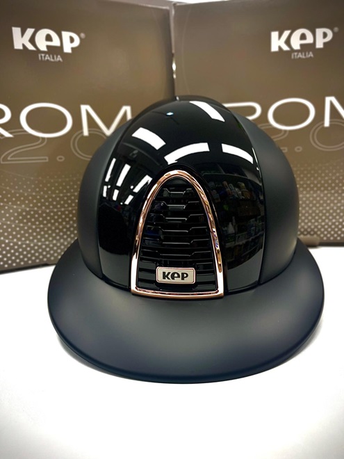 KEP ITALIA CROMO 2.0 POLISH - VIS. POLO MATT - CORNICE E BOTTONE ORO- ROSA Cap visiera larga 